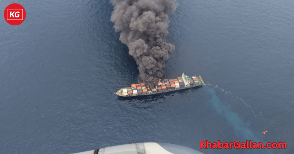 Singapore-Flagged Cargo Ship Catches Fire Off Beypore Coast in Kerala Now; Rescue Mission Underway