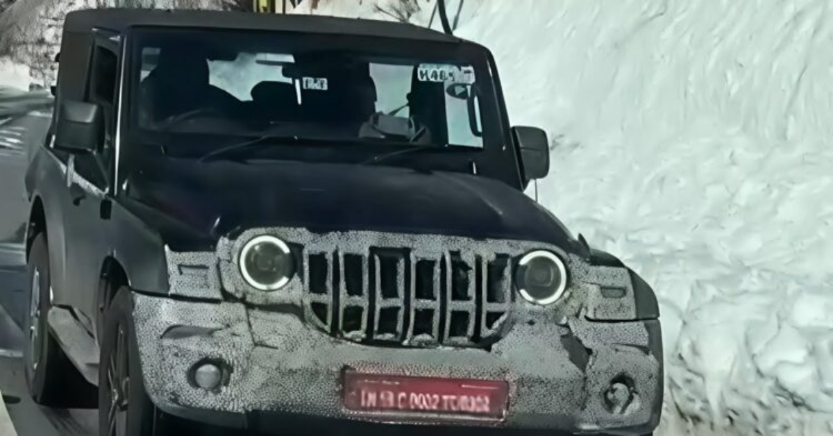 Mahindra Thar 3-Door Facelift Spotted Testing