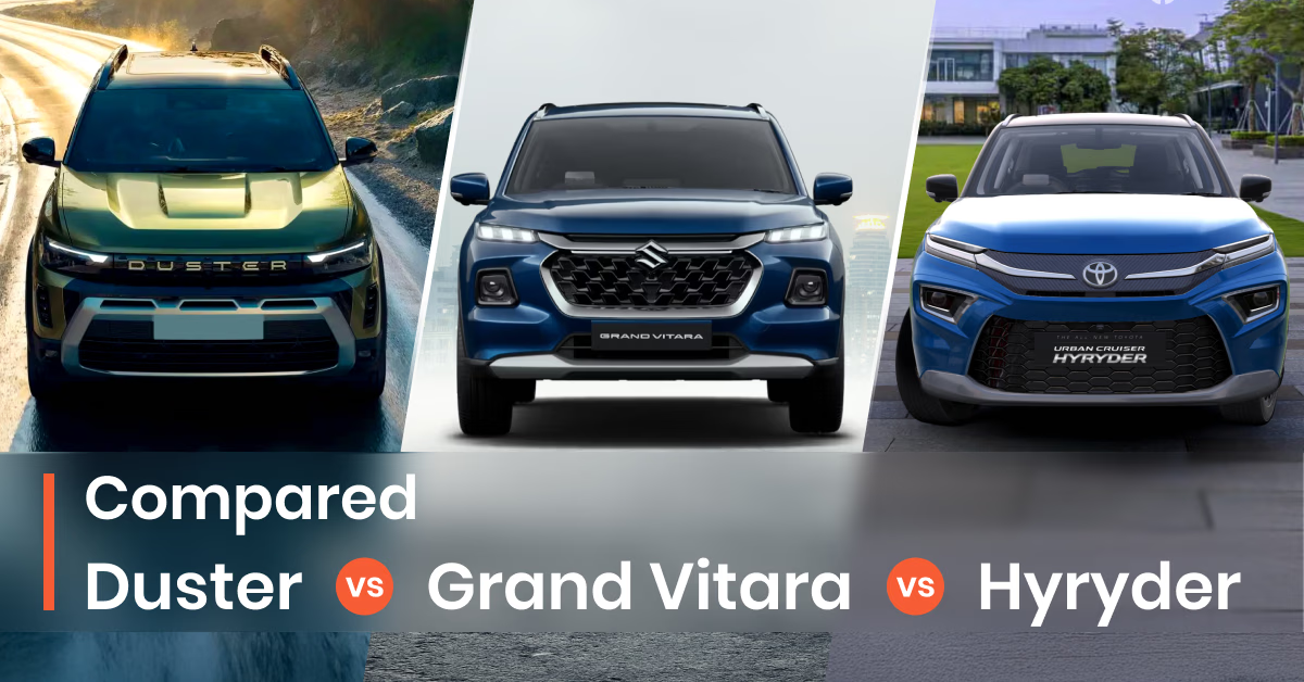 2026 Duster vs Grand Vitara vs Urban Cruiser Hyryder