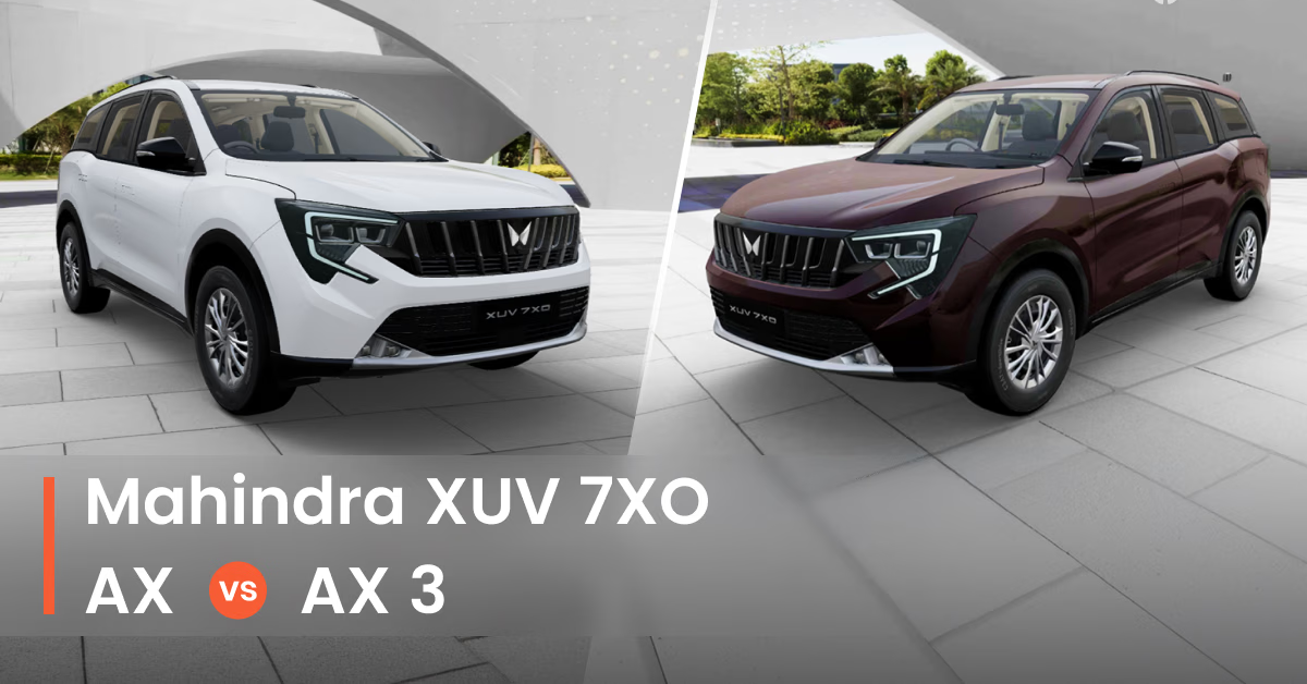 Mahindra XUV 7XO AX vs AX3 Price, Features & Mileage