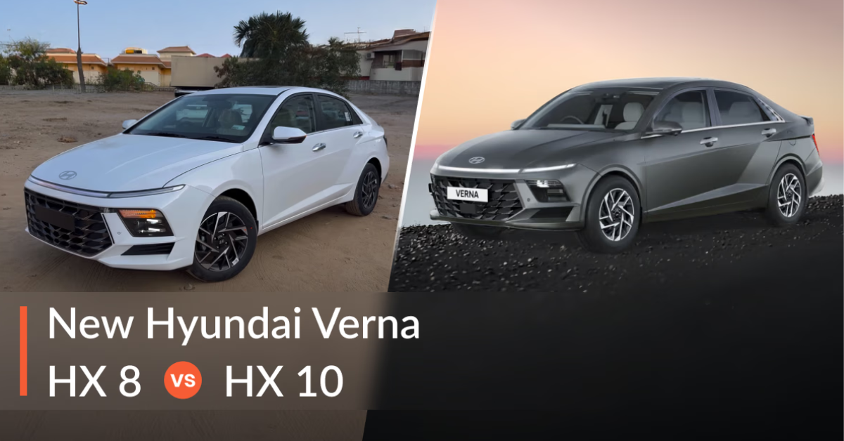 Hyundai Verna Facelift HX 8 vs HX 10